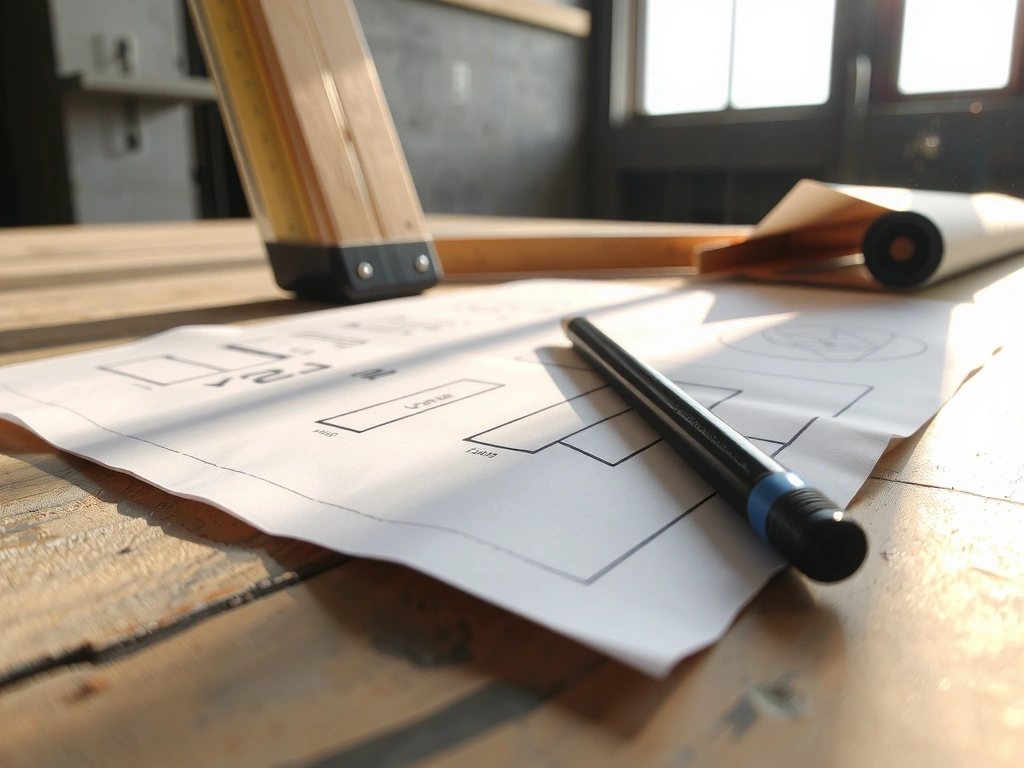 Étude de plan sur chantier